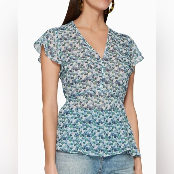 Club Monaco Tops - Club Monaco Perdeta 100% Silk Blouse, floral print , size M